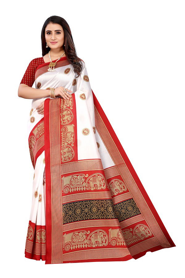 Printed Art Silk 9 Printed Regular Wear Saree Collection